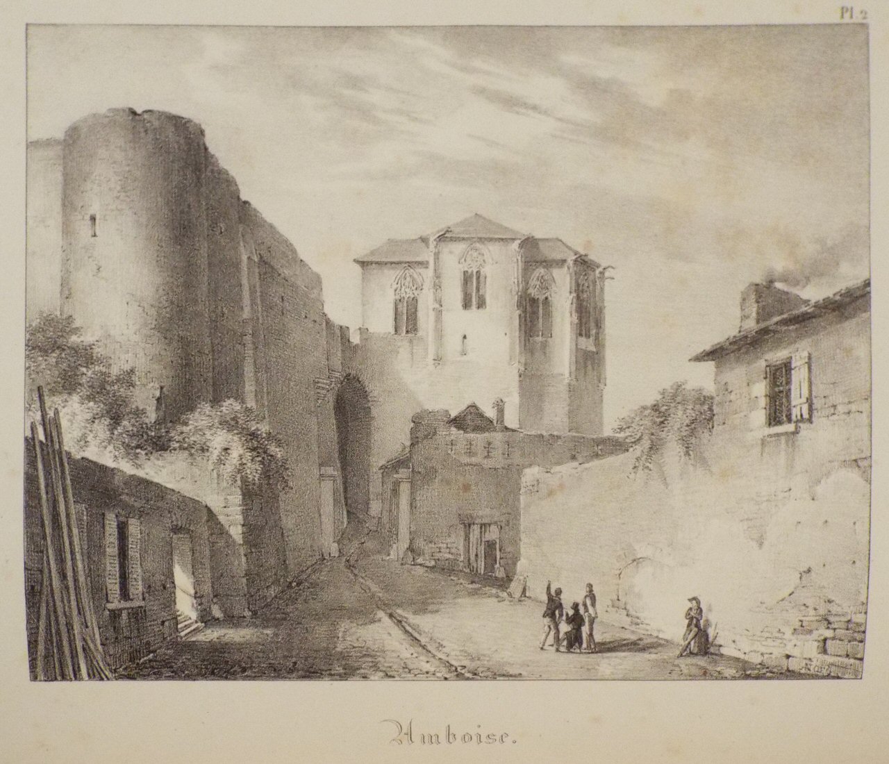 Lithograph - Amboise.